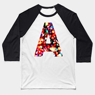 Letter A colored dots Baseball T-Shirt